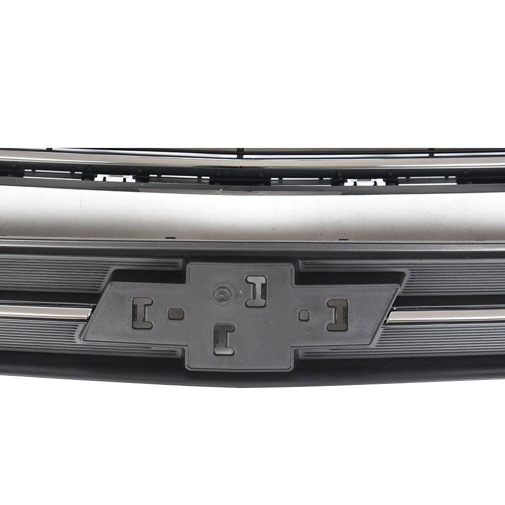 Front Upper Lower Grille for Chevrolet Trax (2017-2021) Black Chrome