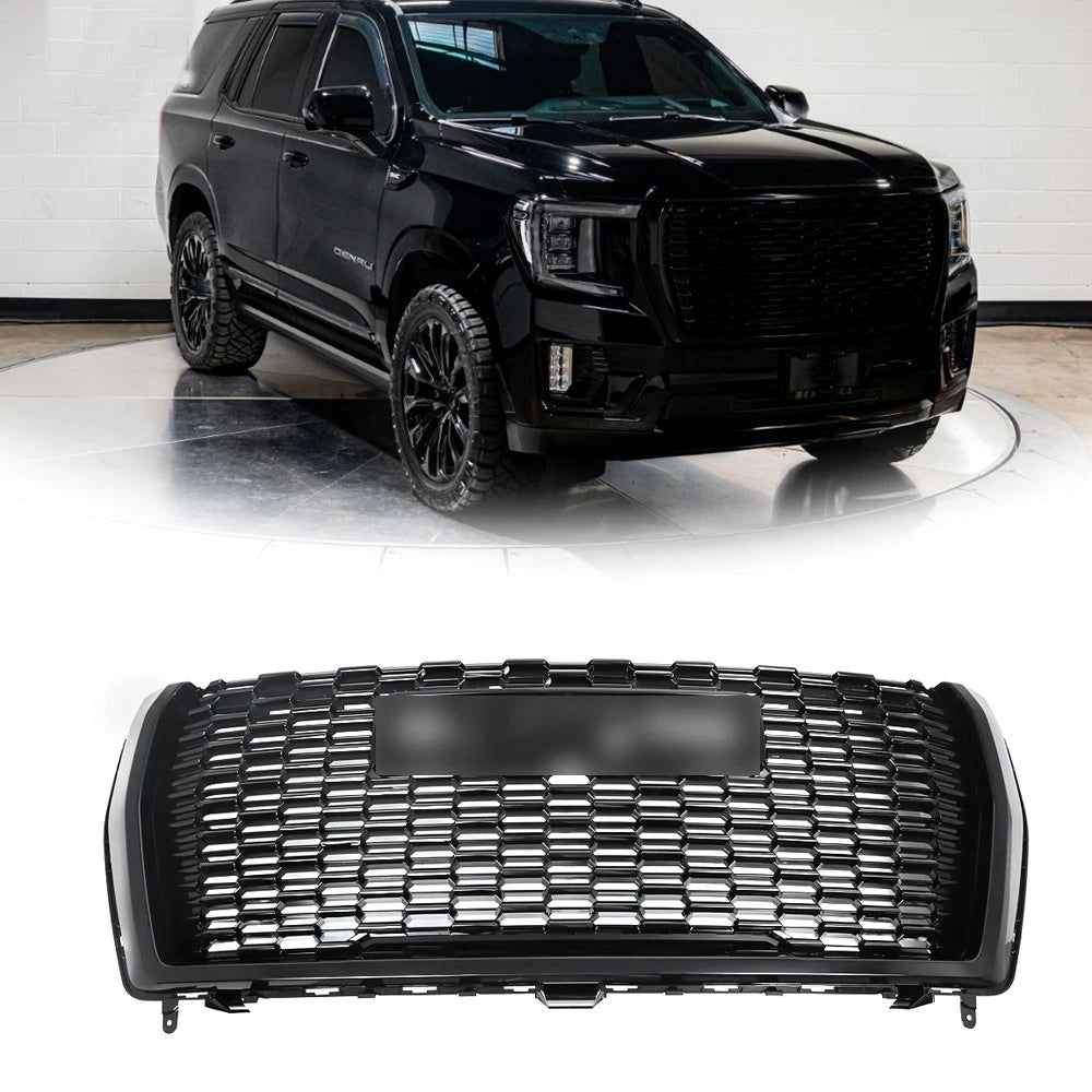 Front Bumper Grille for GMC Yukon Yukon XL (2021â2022) Black Plastic