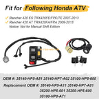 Left Handlebar Switch & Key Switch Kit for Honda Rancher 420 TRX420 (2007–2013)