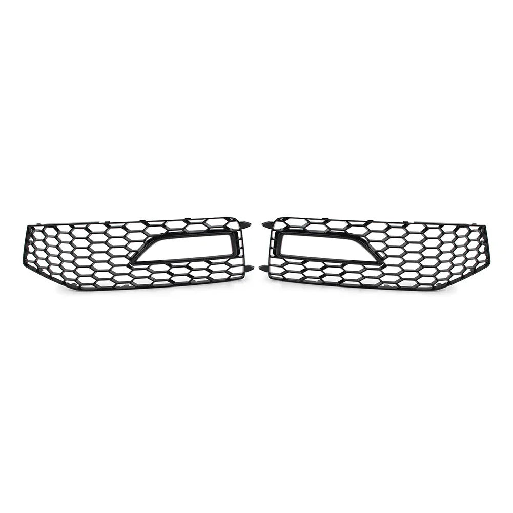 Honeycomb Front Bumper Fog Light Grille Covers for Audi A4 B8.5 (2013-2016)