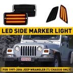 Set of 4 Smoke Fender Side Marker Lights for Jeep Wrangler (1997–2006)
