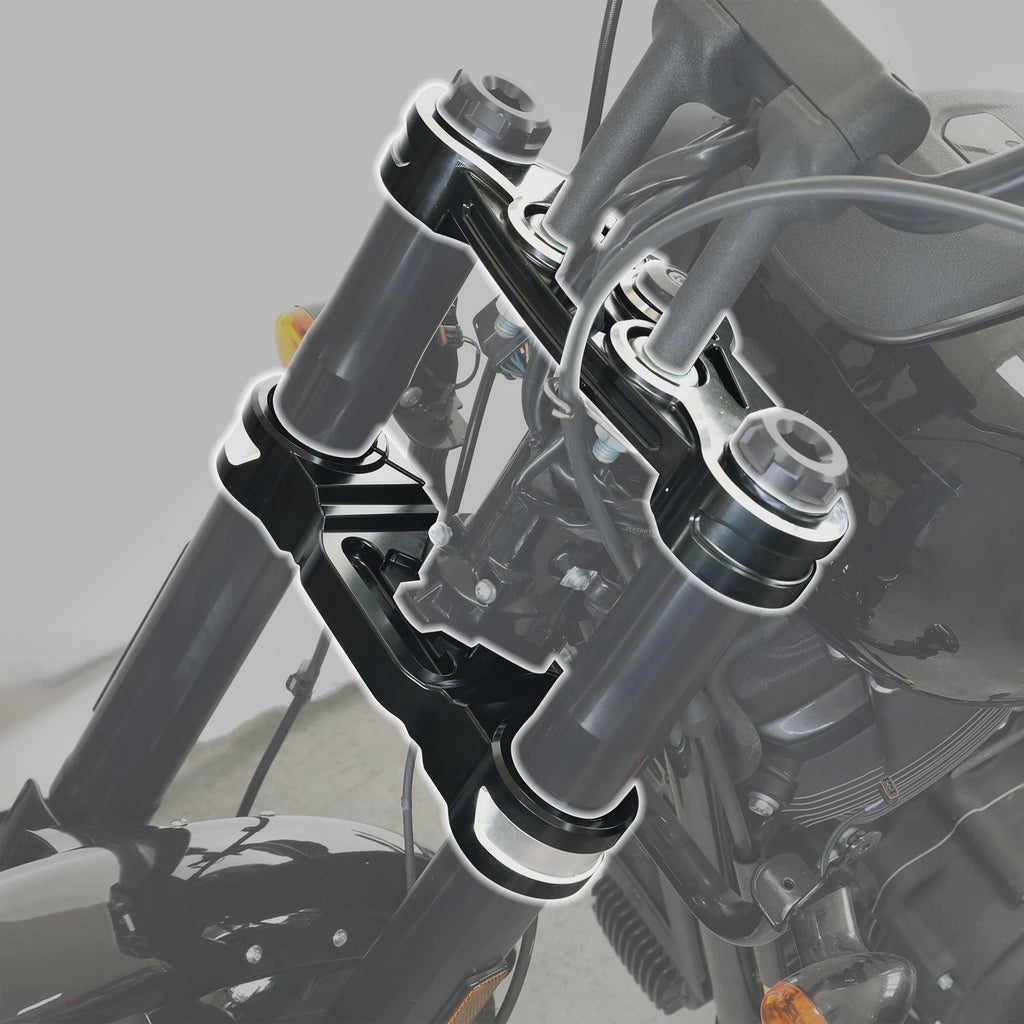 Front Fork Upper & Lower Triple Tree Clamps for Harley Low Rider S (2020–2025)