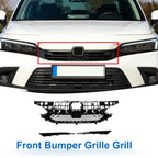 Front Hood Bumper Grille for Honda Civic (2016–2021) Rock Style with Hole