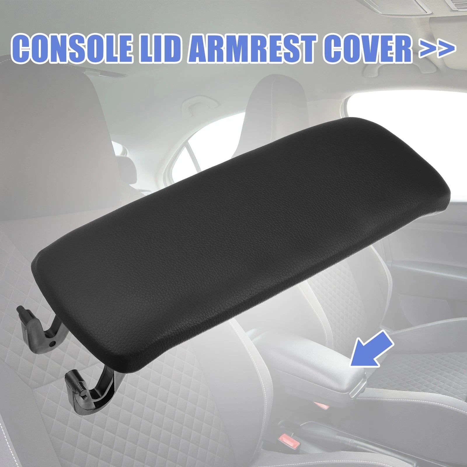 Center Console Cover for Audi A6 C5 (2000–2005) Armrest Pad Black