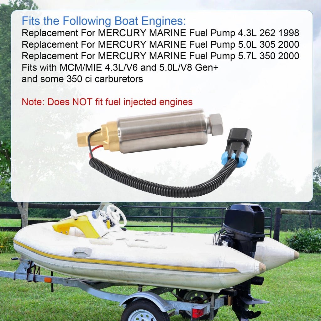 Set of 2 Electric Fuel Pumps for MerCruiser V8 305 350 454 502