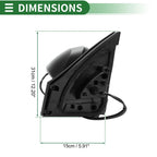 Right Side Door Mirror for Toyota RAV4 (2013–2015) Manual Folding Black