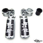 Zombie 1" 1-1/4" Highway Radical Stiletto Footpegs for Harley Sportster (4475)