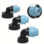 2X Garden Pipe Elbow Outlet Connector for IBC Tank (20/25/32mm)