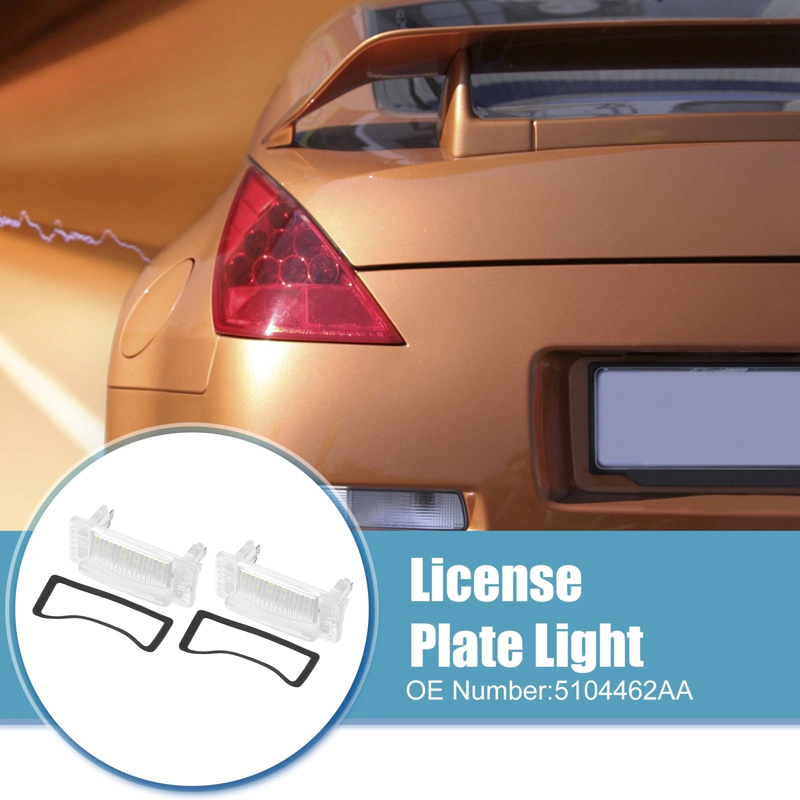 2pcs License Plate Light for Mercedes-Benz Sprinter 3-T (1995–2006) No. 5104462AA