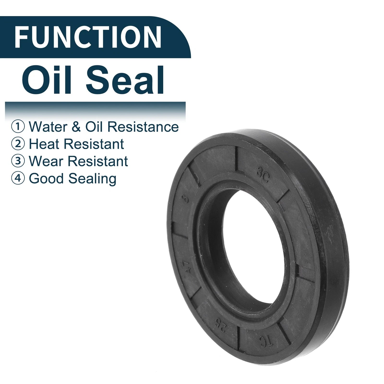 Set of 5 Oil Seal Rotary Shaft Seal NBR Rubber 25x47x8mm