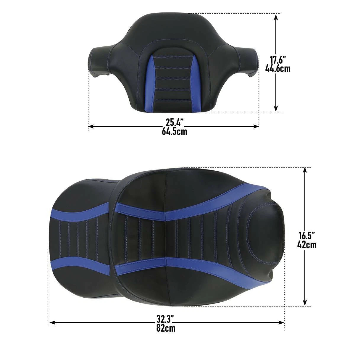 Seat Backrest for Harley Street Glide (2014–2023) - Black Blue