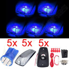 5x Smoke Cab Marker Assembly w/ 12V LED Wiring Kit for Chevy GMC (1988–2000)