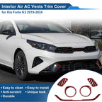Set of 5 Air Condition Outlet Vent Trim Cover Frame for Kia Forte K3 (2019–2024) Red