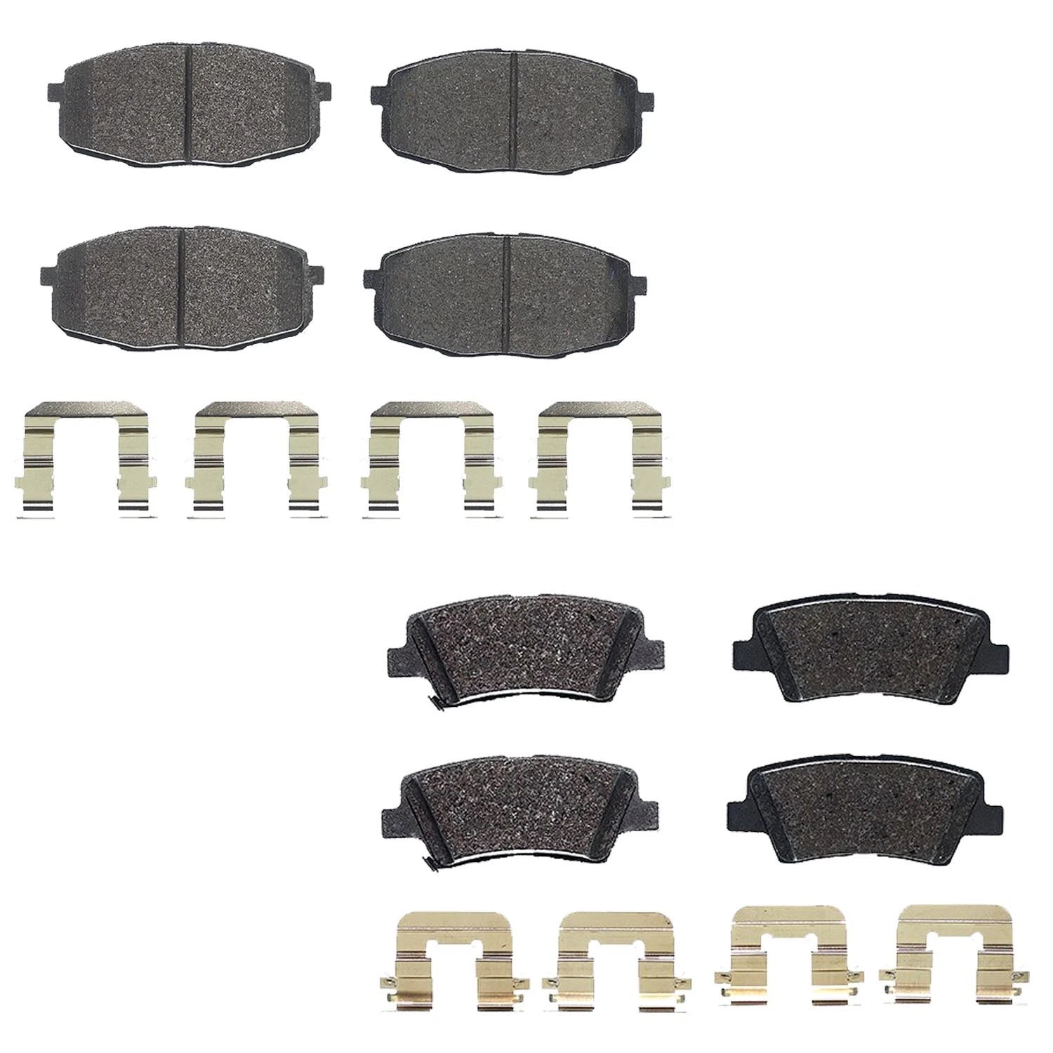 Set of 4 Brembo NAO Ceramic Brake Pads for Kia Soul (2017–2019)