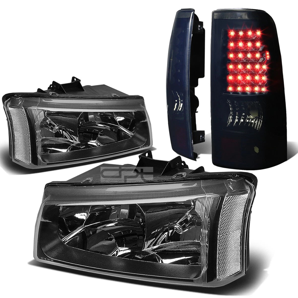 Headlight and Smoked LED Tail Light Kit for Silverado (2003–2007)
