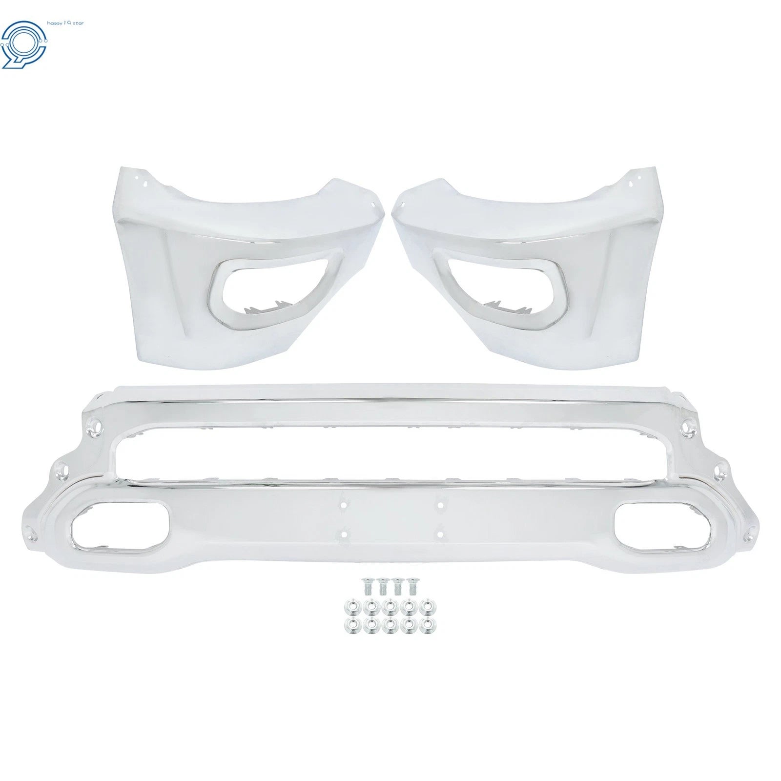 Chrome Steel Front Bumper Face Bar for RAM 1500 (2019-2024)