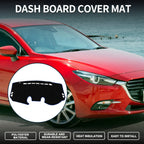 Dashboard Cover Mat for Mazda 2 Demio (2007–2014) Black Blue Sun Protector