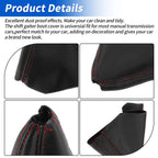 Gear Shift Stick Gaiter for Audi A6 C6 (2004–2011) Red Artificial Leather