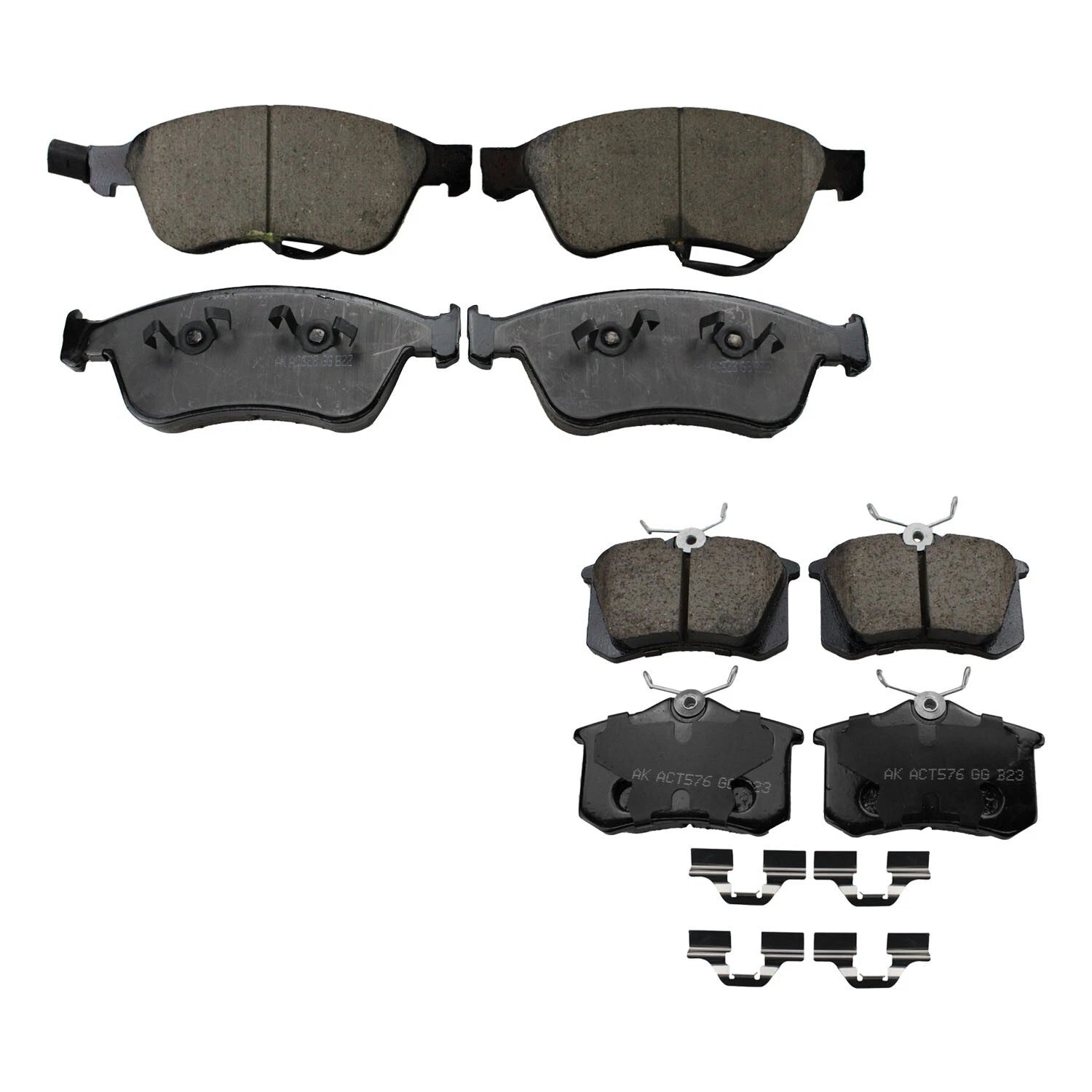 Akebono EURO Front & Rear Ceramic Disc Brake Pad Kit for Audi A8 Quattro (2003)