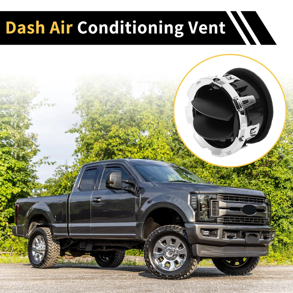 Dash AC Heater Air Vent for Ford F-250 F-350 F-450 (2011–2016) A/C Outlet Chrome