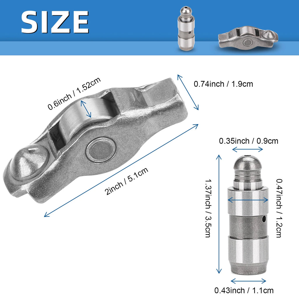 Set of 12 ELGIN Rocker Arms & Lifters for Chrysler Dodge Jeep Ram 3.6L (2011–2019)