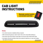 3pc Smoked Lens Cab Roof Marker Lights with Amber LED for Truck SUV