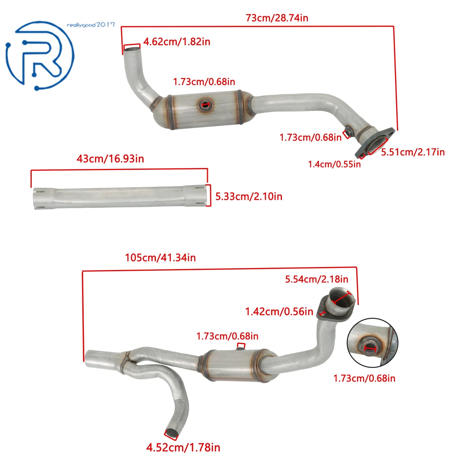 Front Y Pipe Catalytic Converter for Jeep Wrangler (2010-2011)