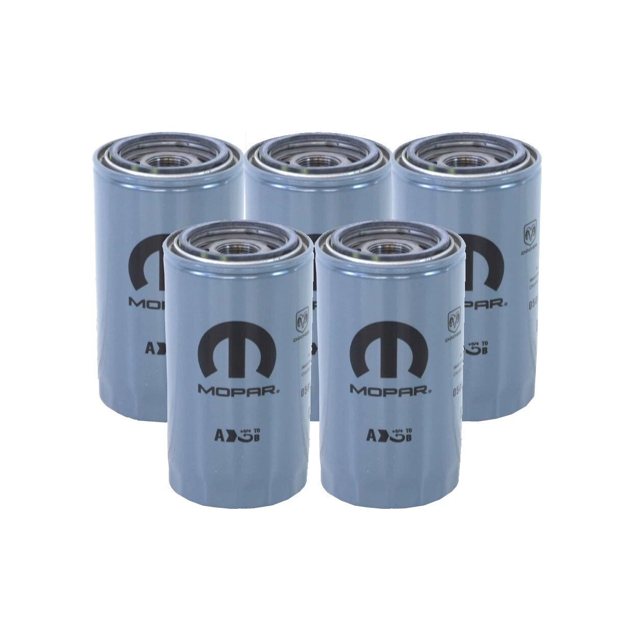 Set of 5 Engine Oil Filters for Dodge Ram Diesel (EOBD)