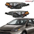 Set of 2 LED Headlight Assemblies for Toyota Corolla LE CE (2017–2019)