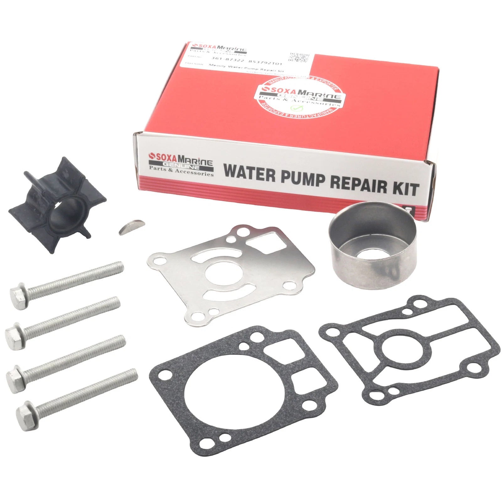 Water Pump Repair Service Kit for Mercury Mariner Outboard (853792T01)