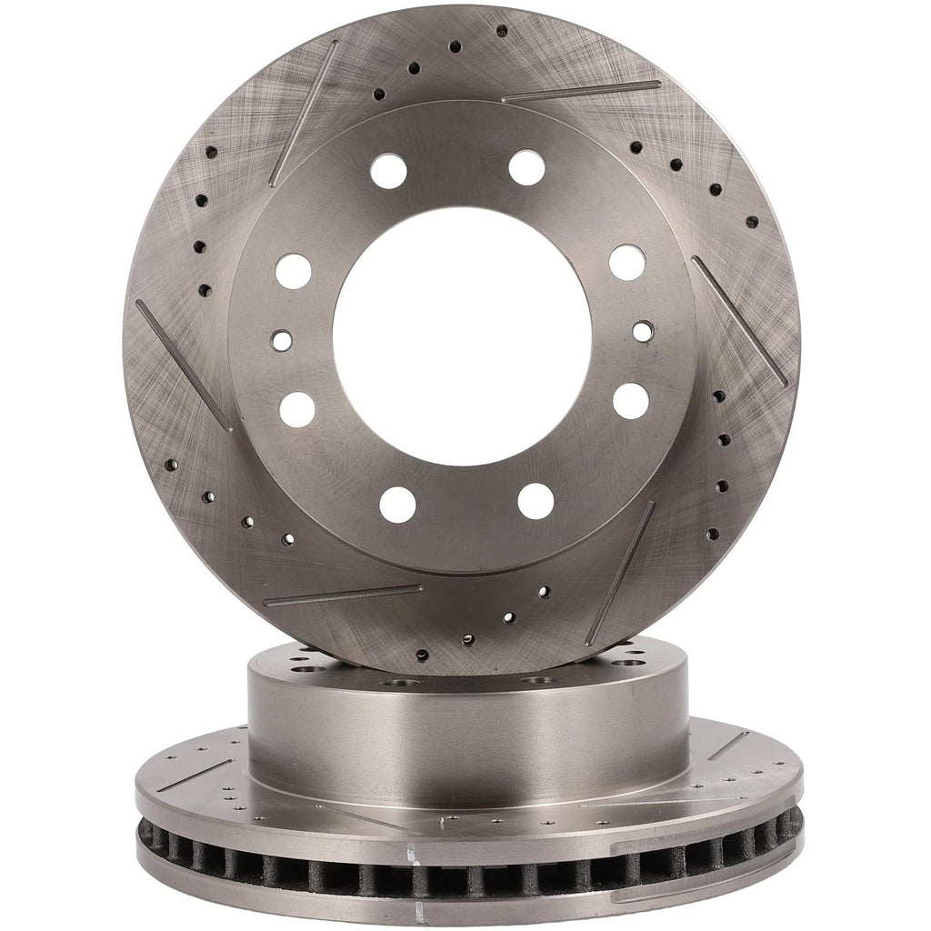 Front Drilled Slotted Brake Rotors for GMC Savana 2500 (2021–2024)