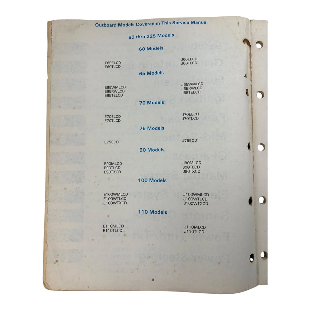 Service Manual for Evinrude Johnson 60 V6 Models (1986) 507547