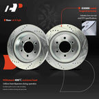 Rear Drilled Brake Rotors & Pads for Ford F150 Expedition (1997–2023)