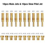 10x Carburetor Main Jet & Slow/Plot Jet Kit for PWK Keihin OKO CVK PE