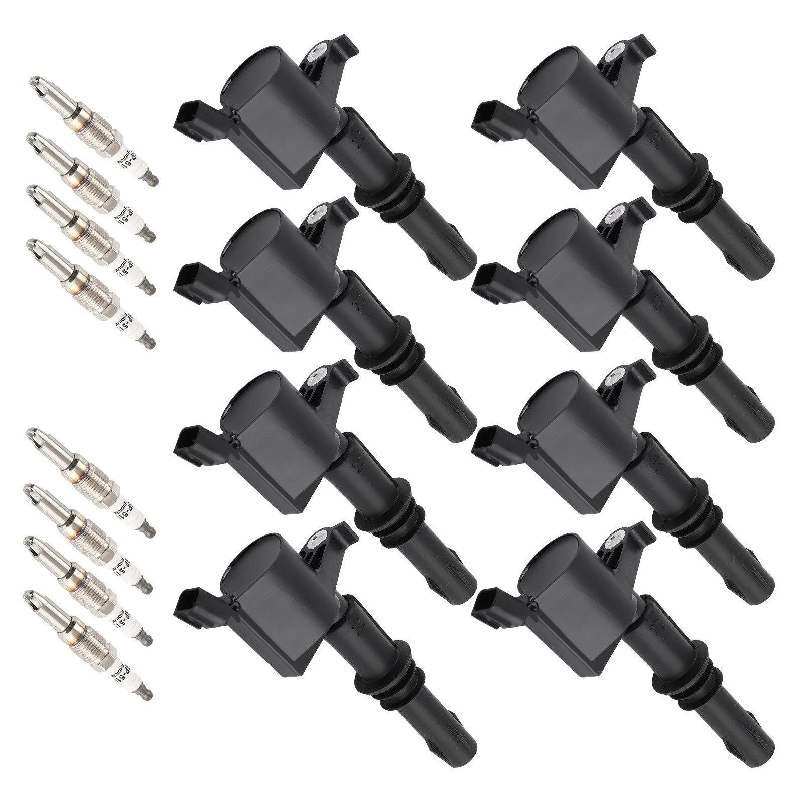 8 Ignition Coil Spark Plug for Ford F-150 Lincoln Mark LT Navigator (2004–2008) DG511 PZH14F