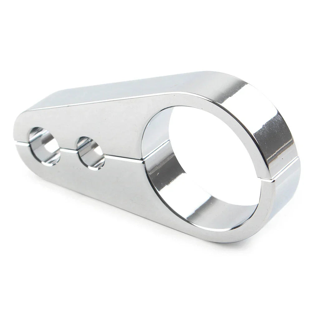 Chrome Brake Clutch Cable Wire Clamp Clip for Harley 1-1/4" Handlebar