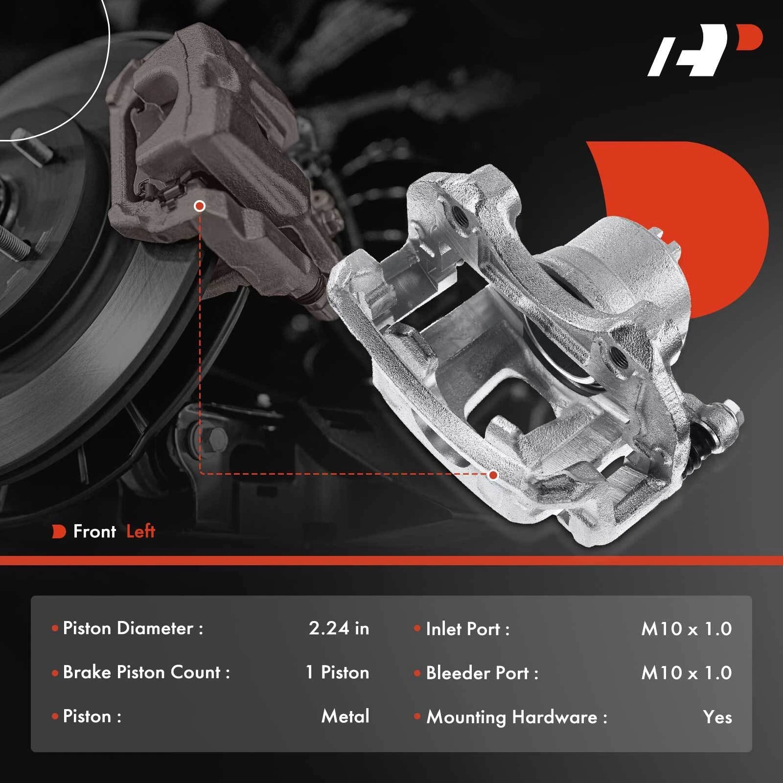 Front Left Brake Caliper with Bracket for Nissan Altima Sentra