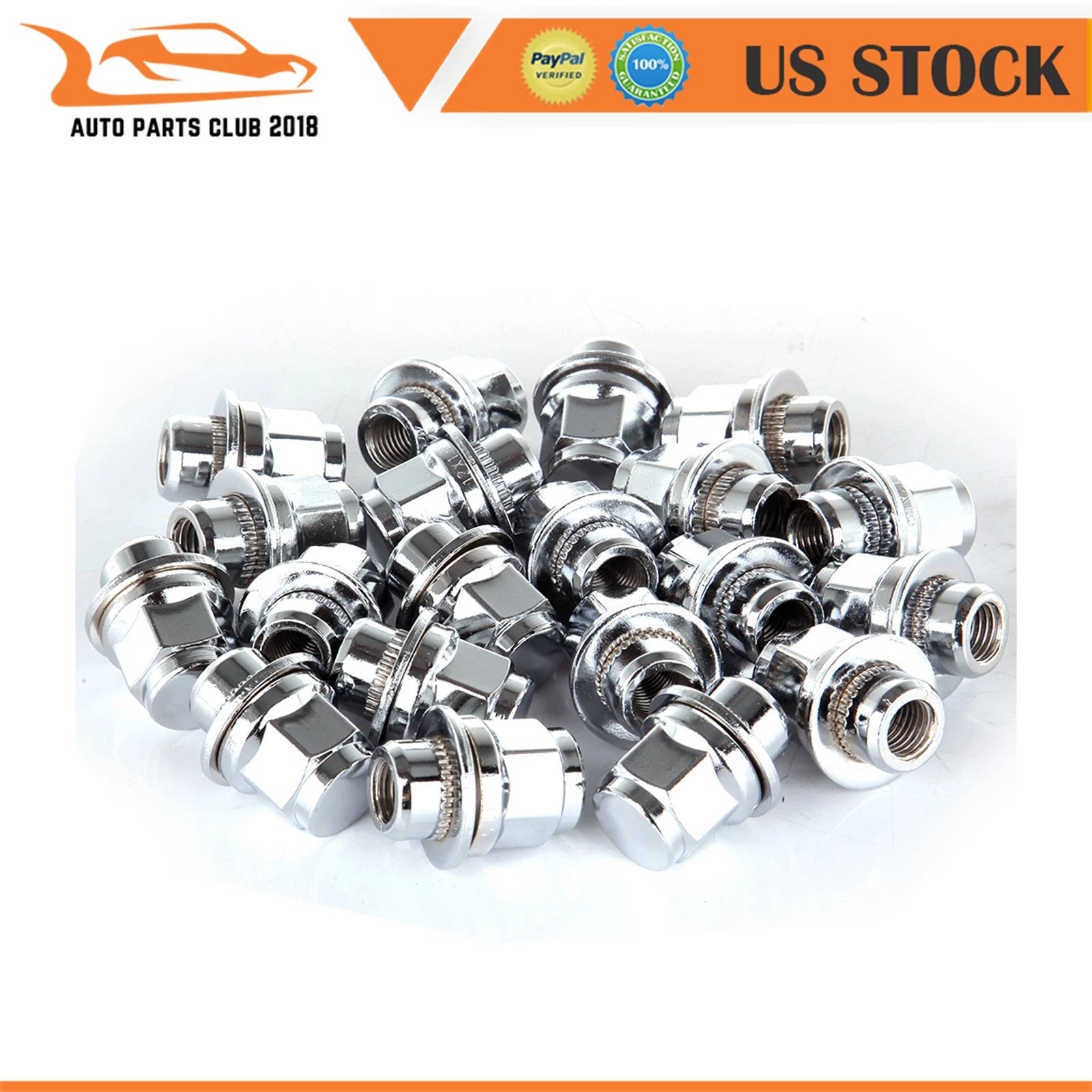 Set of 20 Chrome 12x1.5 Lug Nuts for Toyota Tacoma, Corolla, RAV4, FJ Cruiser, Yaris