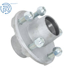 Pair of 5 Bolt Hot Dipped Galvanized Trailer Hubs with Lube Caps