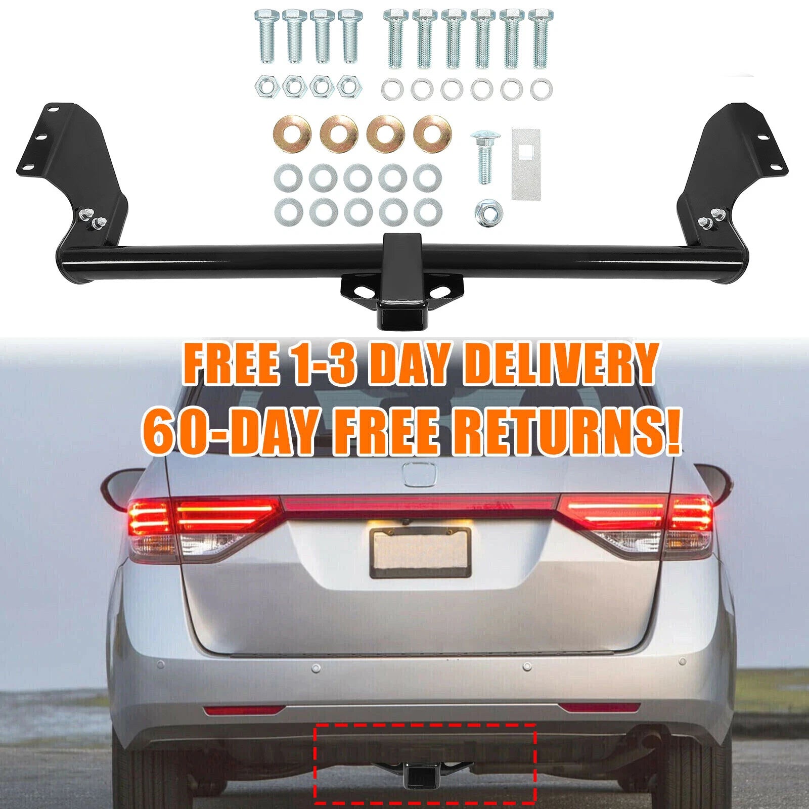 Class 3 Trailer Towing Hitch 2" Receiver for Honda Odyssey (1999–2017) #13068