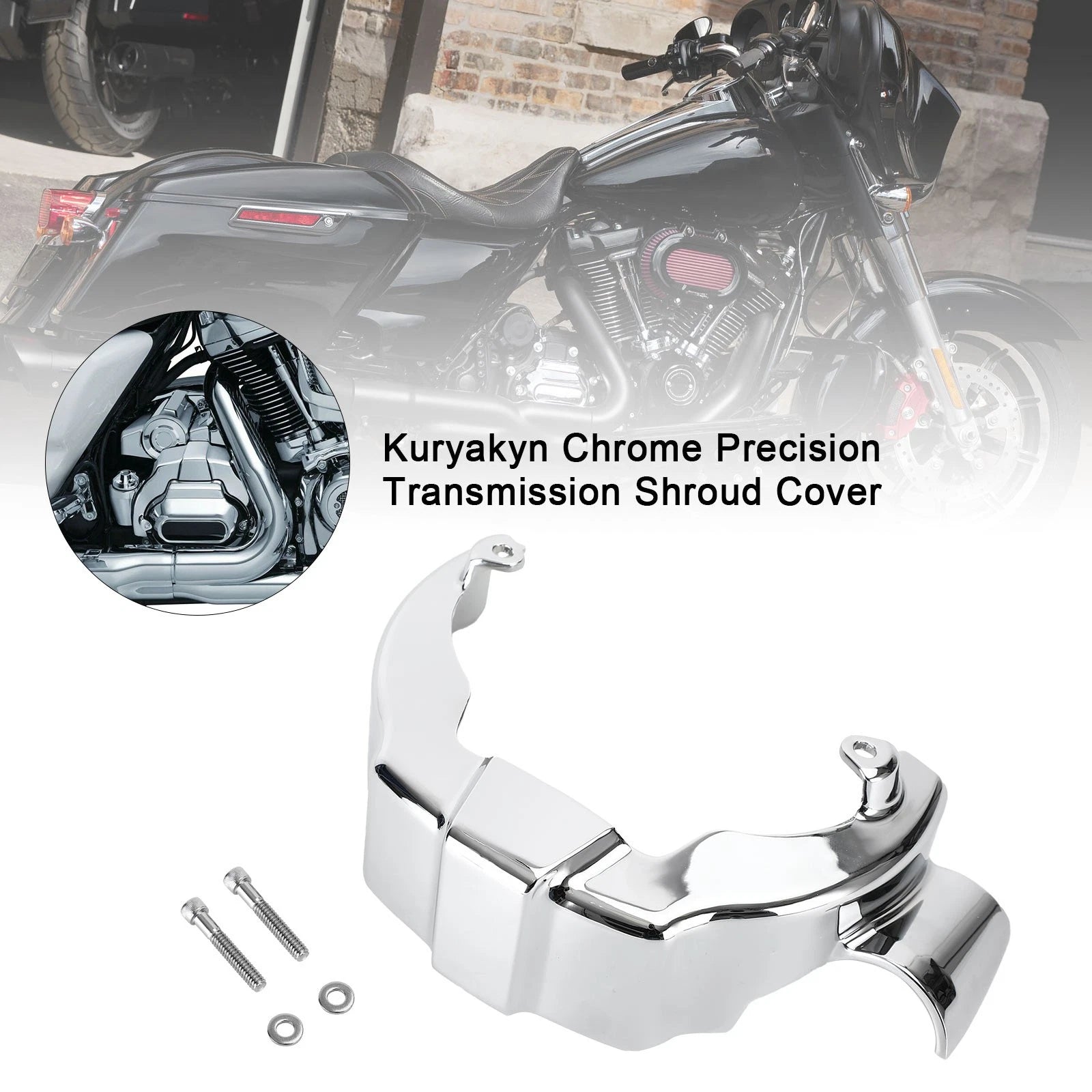 Chrome Transmission Shroud Cover for M8 (2017–2023)