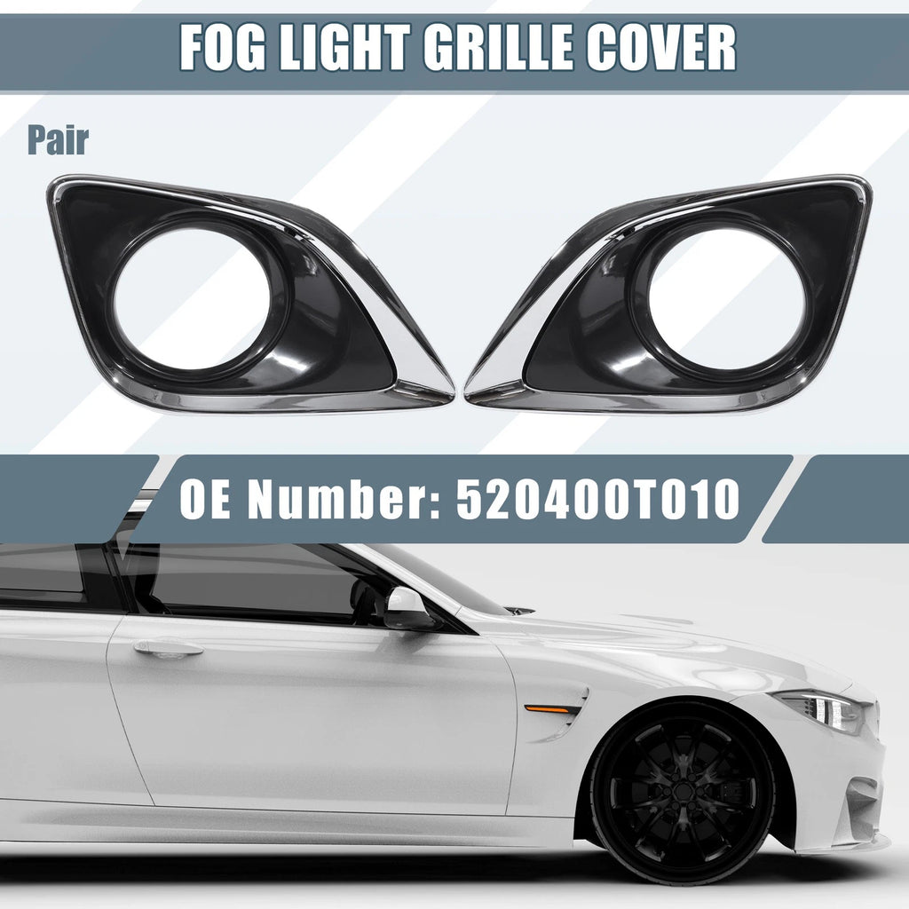 Set of 2 Fog Light Grille Covers for Toyota Venza (520400T010, 520300T010)