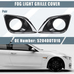 Set of 2 Fog Light Grille Covers for Toyota Venza (520400T010, 520300T010)