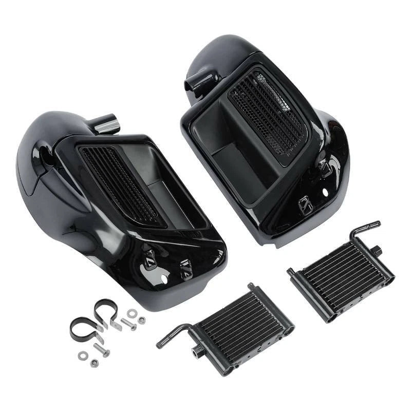 Lower Vented Fairing Water Radiator Cooler for Harley Touring (2014–2024)