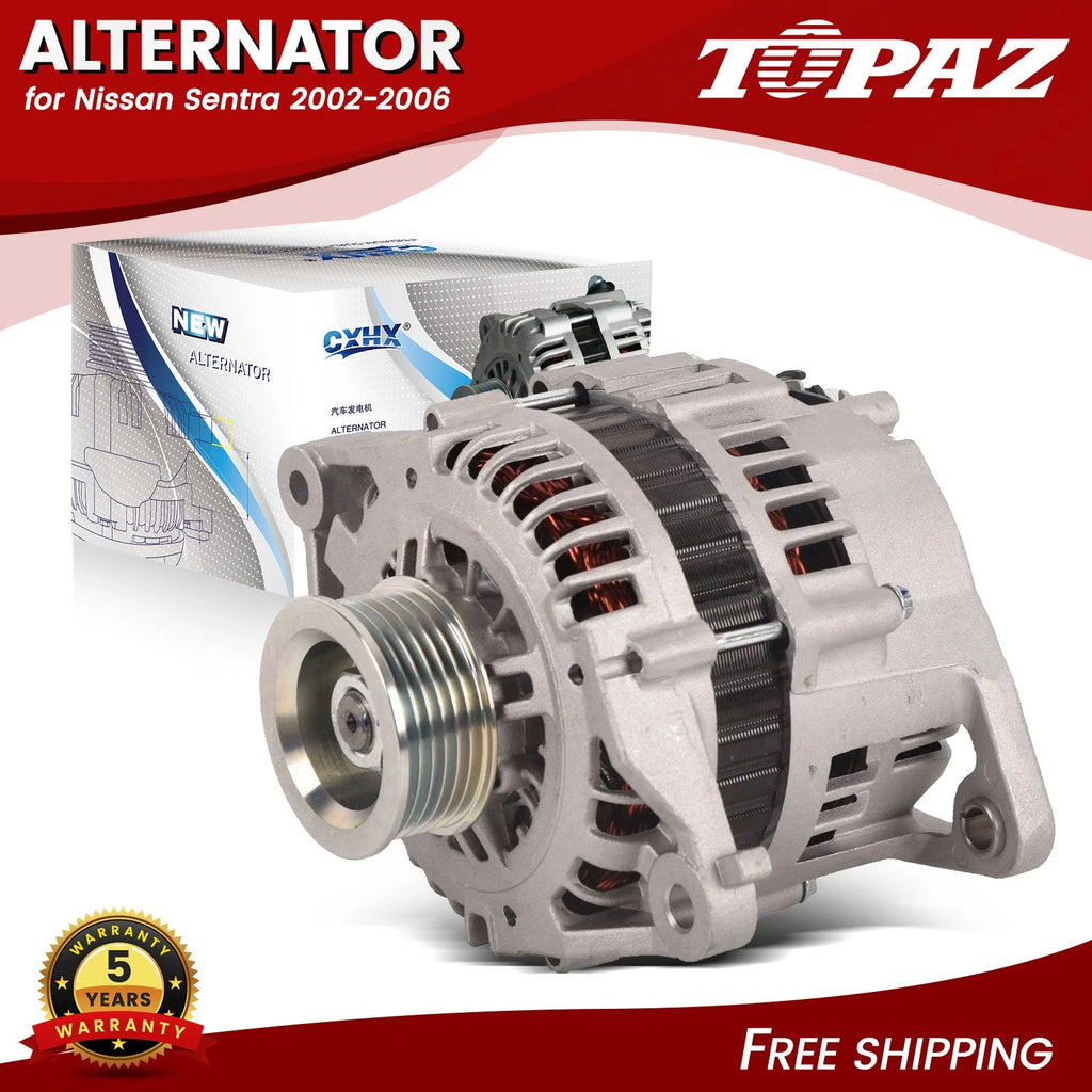 Alternator for Nissan Sentra 1997–1999, 200SX 1997–1998 1.6L 80A 12V