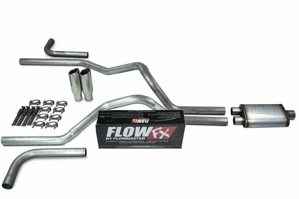2.5" Dual Exhaust Kit for Ford F150 (2021–2025) Flowmaster Flow FX Clamp Tip