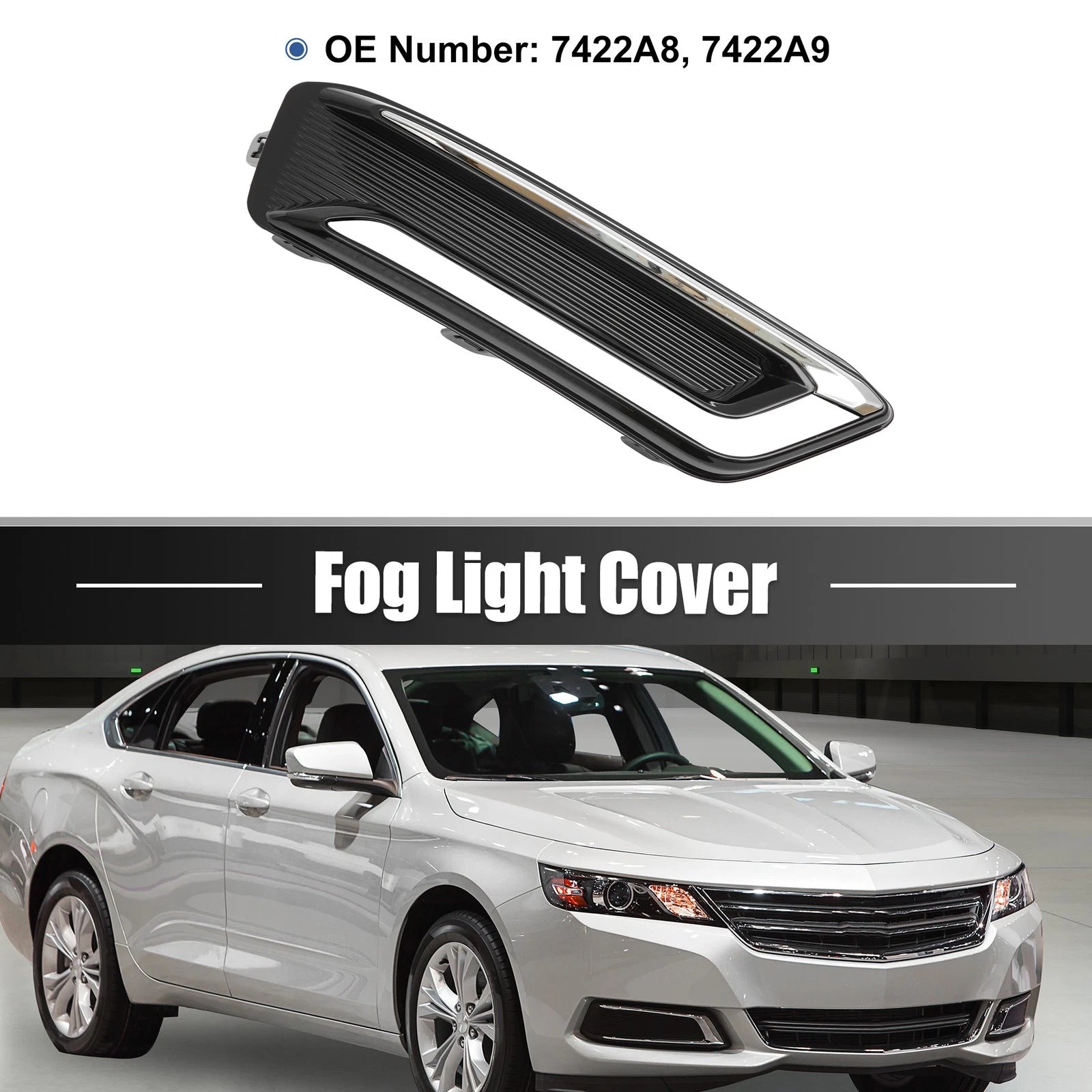 Front Left Fog Light Grille Cover for Chevy Impala LTZ (2006–2013) GM1038166