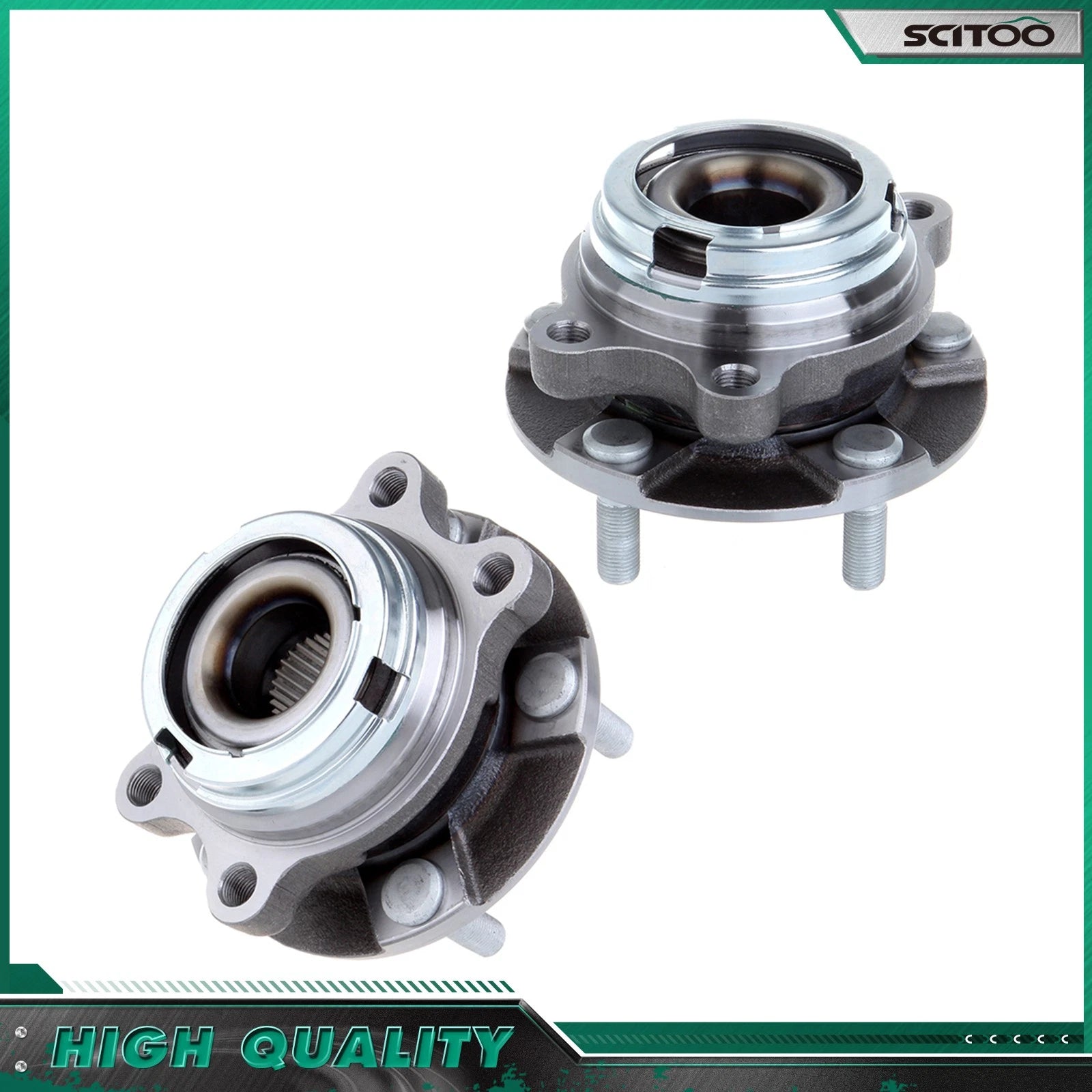 2Pcs Front Wheel Bearing Hub for Nissan Murano (2003–2007), Quest (2004–2009)