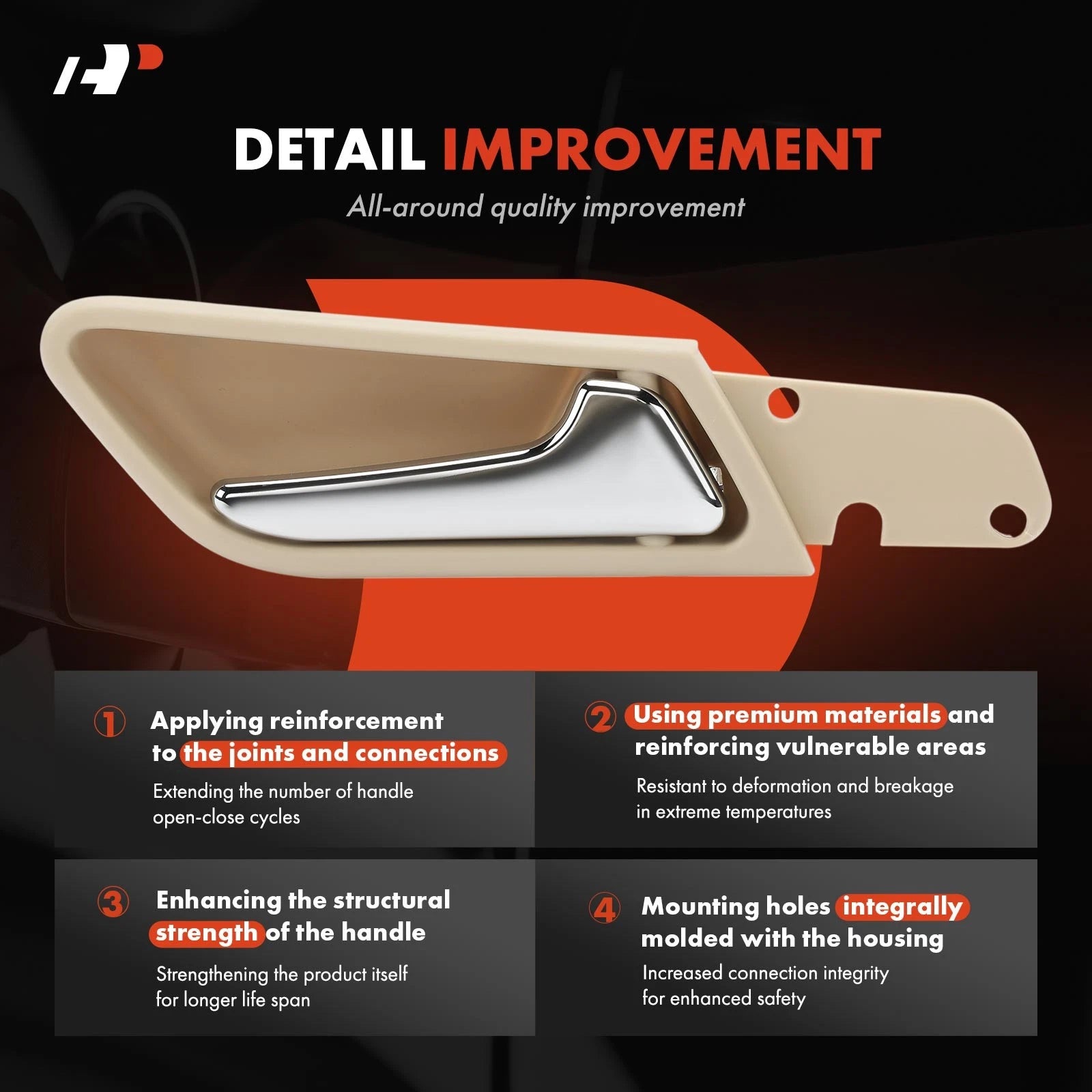 Front Right Interior Door Handle for Mercedes-Benz A190 A220 B180 B250 (1996–2012)