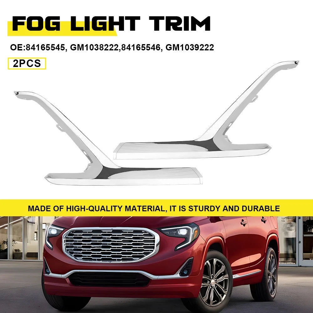 2Pcs Front Bumper Fog Light Cover for GMC Terrain SLT (2018–2021)